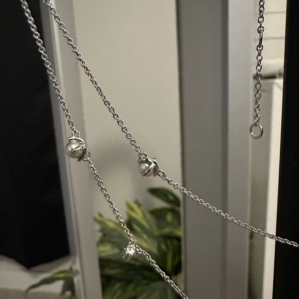Silver Double Layer Necklace - Picture 3 of 5